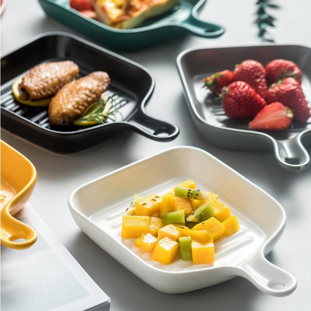 Food Plate Non-stick Heat-insulated Ceramic Kitchen Cooking Plate for Home