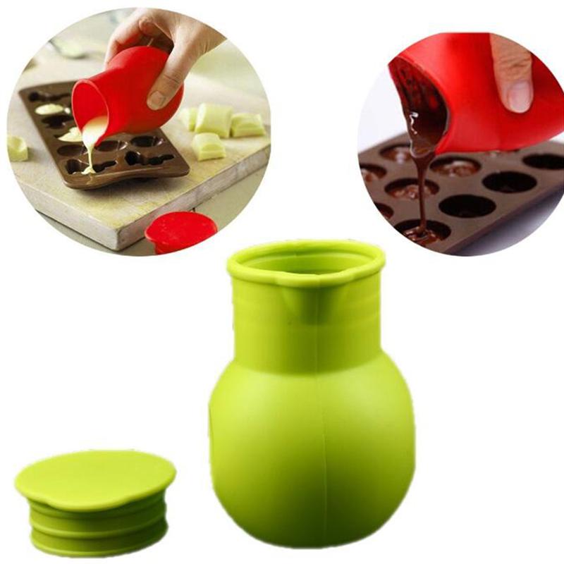 Silikon choklad smältkruka smält smör värme mikrovågsugn bakning hälla verktyg uppvärmning fondue maskin diy mini vattenfall hotpot
