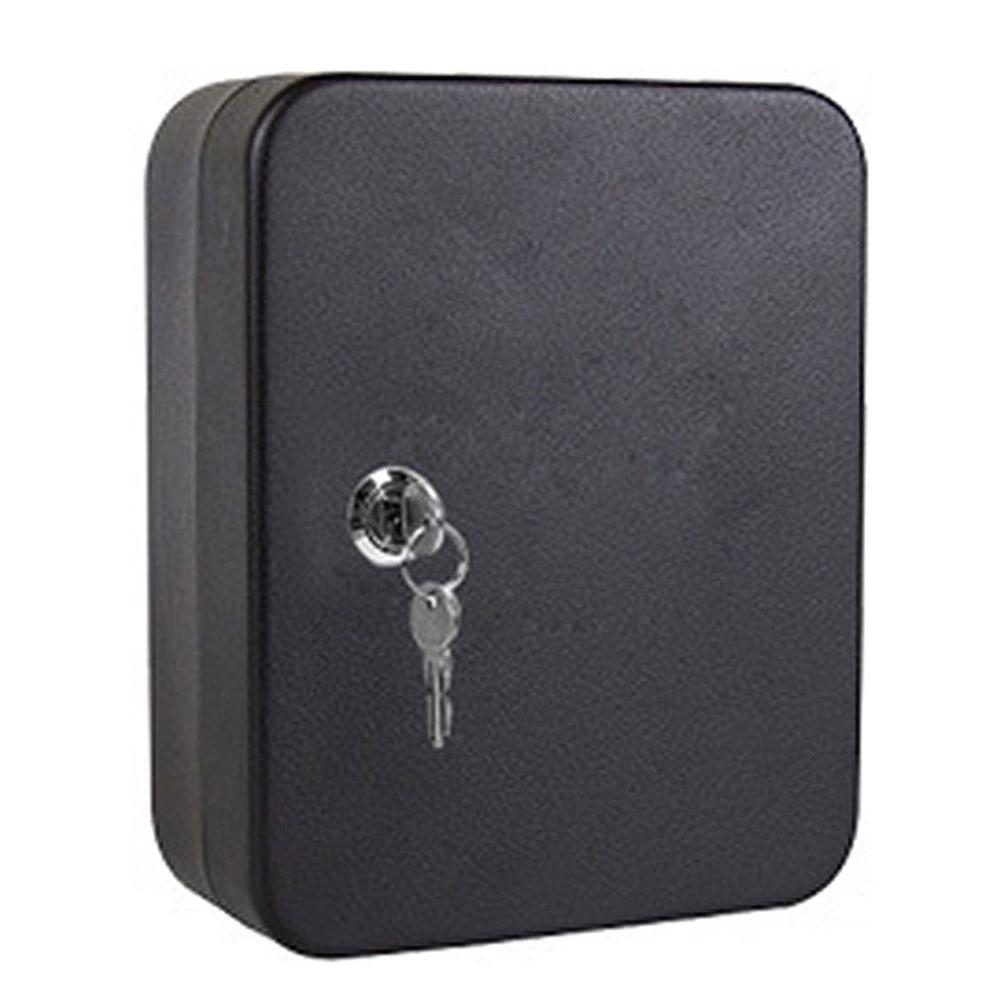 Key Box Household Wall-Mounted Password Key Cabinet Storage Box Management Box Wall-Mounted Car Key Box: Key black