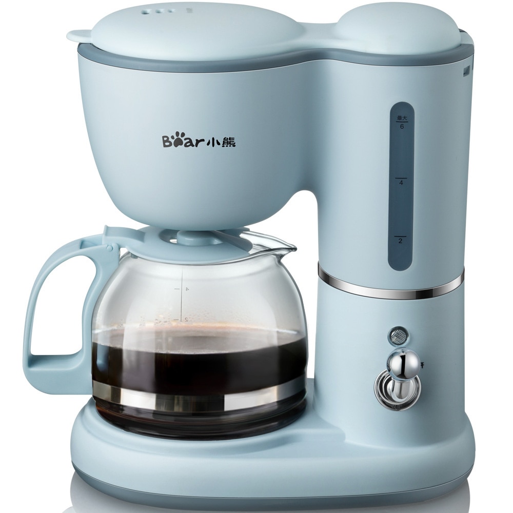Bear – cafetière américaine pour la maison, petite cafetière automatique, théière à fleurs, double usage, boisson chaude: Sky Blue / L'UA