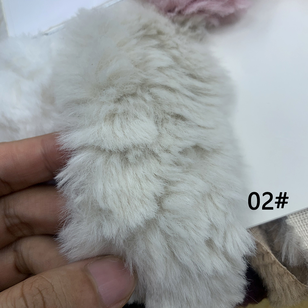 Embossed Microfiber 100% Polyester Fabric Rabbit Faux Fur Fleece Fabric For Cotton Doll Hair Plush Toy 25x45cm