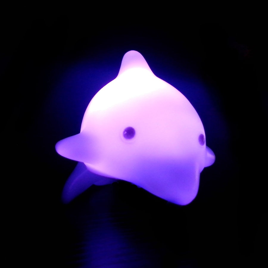 Blau Delfin Blinkt Licht Baby freundlicher Schlecht Spielzeug Baby Schlecht-Beleuchtung hoch Spielzeug LED Ändern Multi Farben