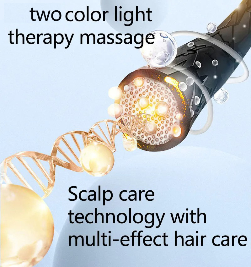 LED Massage Kam Elektrische Vibrerende Hoofd Massager Borstel Oplaadbare Haarkam Hoofdmassage Apparaat Hoofdhuid Massage Tool