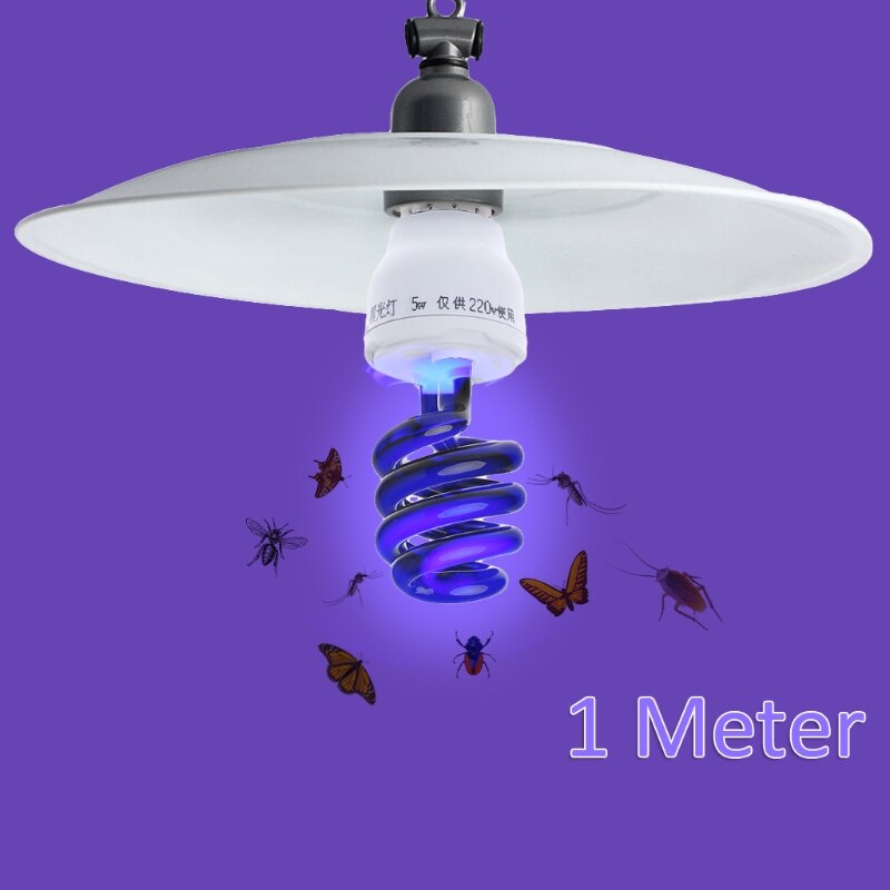 E27 5/15/20W UV Ultraviolet Fluorescent Blacklight CFL Light Bulb Lamp 220V
