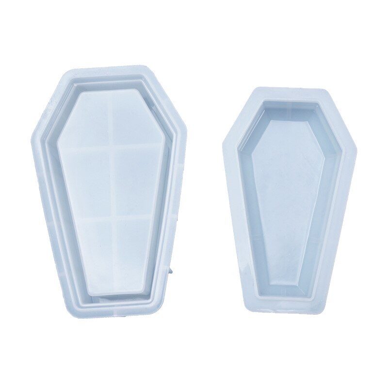 Diy cristal caixão molde de silicone contendo caixa de armazenamento de jóias moldes de silicone para resina jóias fazendo molde de fundição artesanal