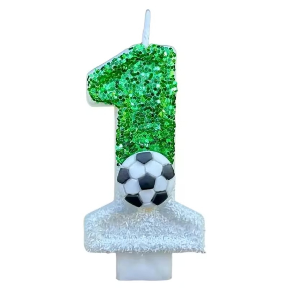 0-9 nummer verjaardagskaarsen originele twee kleuren geleidelijke verandering voetbalstijl verjaardagstaart digitale feestkaarsen decoratie: Deep Sapphire