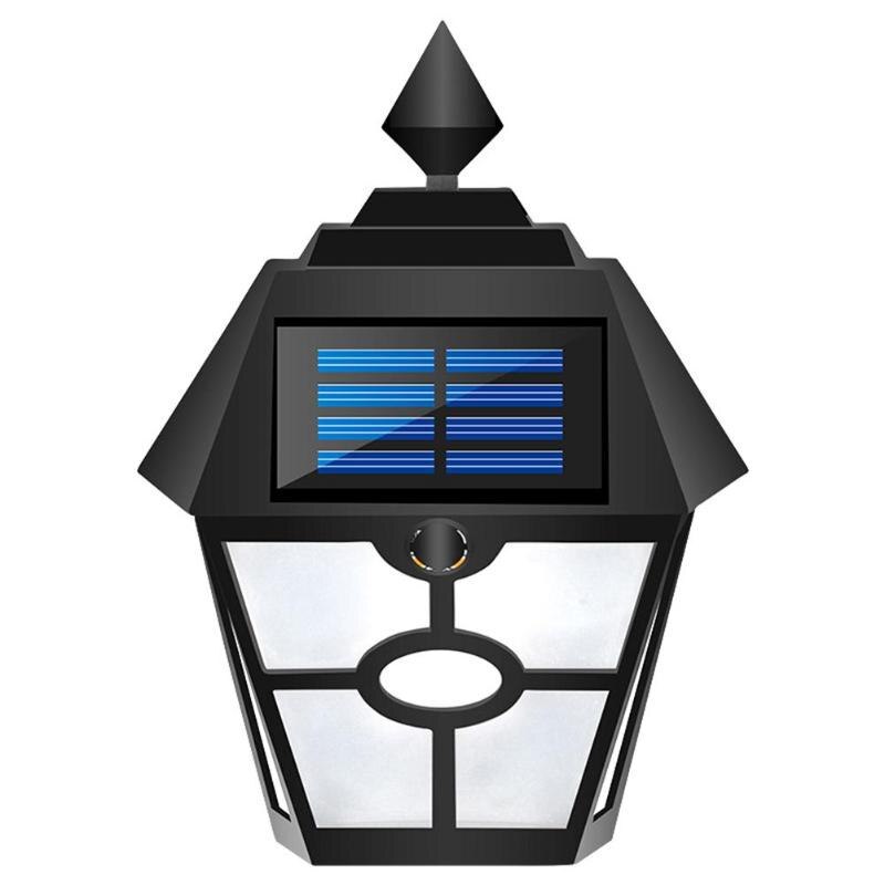 Retro Solar LED Flamme Licht Blume Muster Wasserdicht für Außen Clip Lampe: b