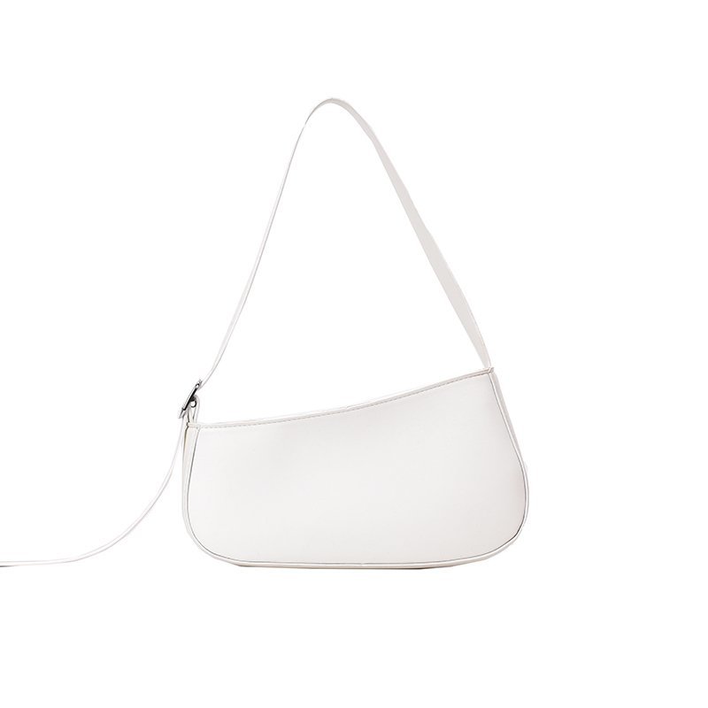 Rétro sacs pour femmes petit sac à bandoulière en cuir été couleur unie sac à main et sac à main femmes Vintage Hobo sacs femme Bolsos: White shoulder bag