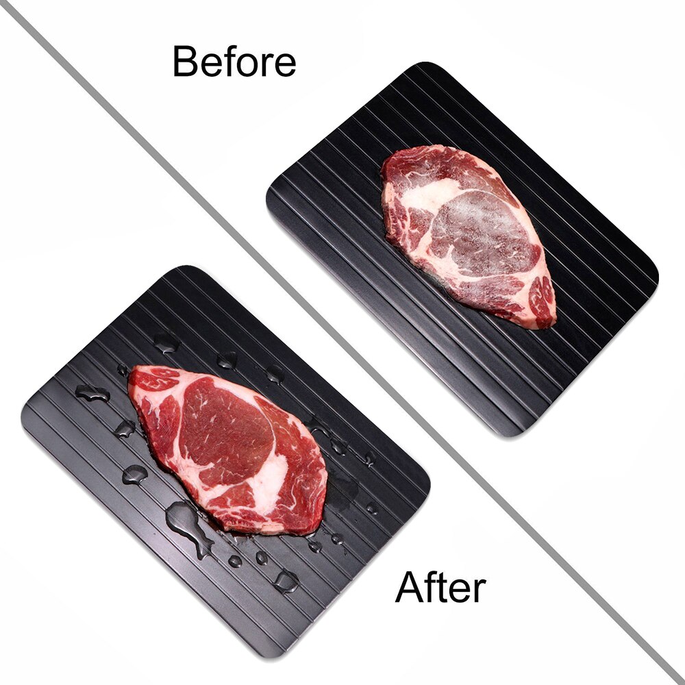 Hurtig optøning bakke optøning plade til frosne fødevarer optøning bøf kyllingebryst bacon aluminium hurtigere optøning optøning tallerken