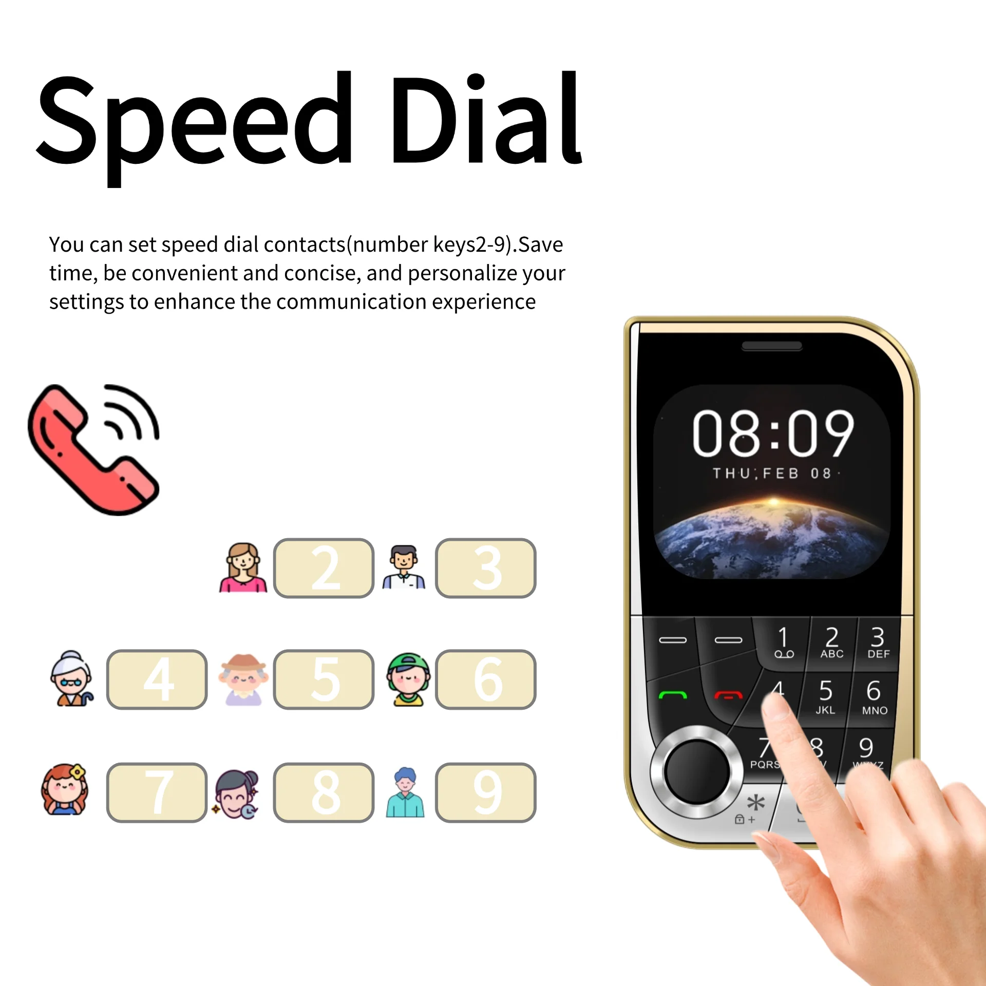 Schlankes 2g- gsm-praktisch Ich bin taschenformat zum günstigen preis für freundlicher und schüler – mit niedlicher taschenlampe, sprachausgabe, kamera und praktischen druckknöpfen. kompakte größe.