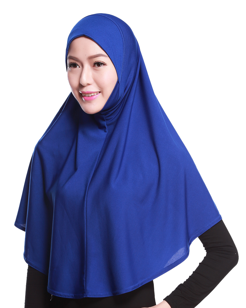 WOWOWO Womens Hijab Muslim Cotton Mini Hijab Head Scarf Solid Color Full Cover Inner Cap Wrap Shawl Turban