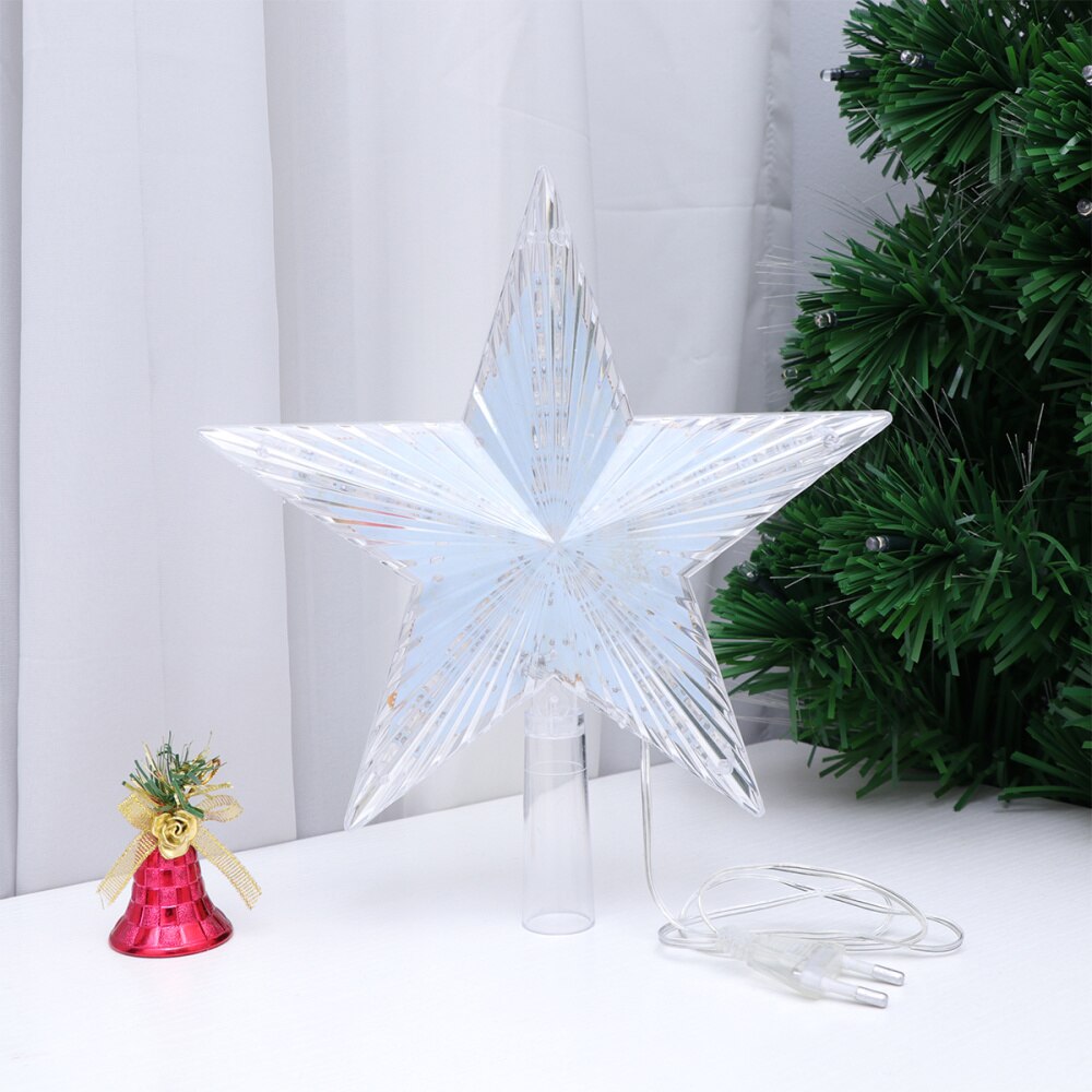 Kerstboom Ster Topper Licht Led Treetop Star Ornament Home Decoratie Met Plug (Warm Wit)