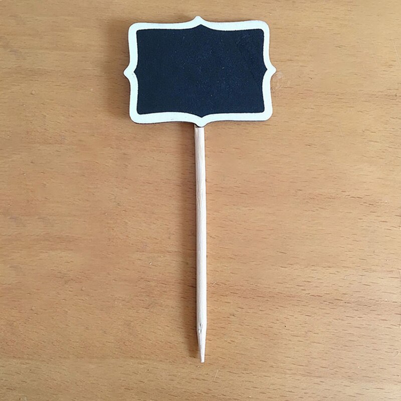 10Pcs/lots Mini Wooden Chalkboard Plant Markers Blackboard Signs Garden Flowers And Plants Tags Garden Decoration Tools