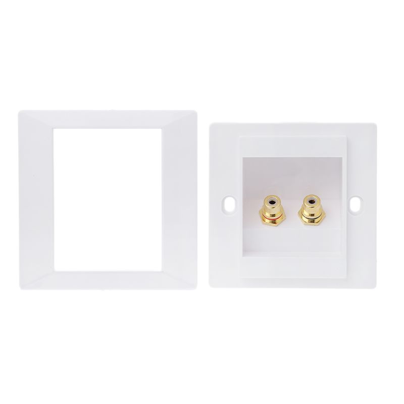 RCA Wall Socket Audio Panel Speaker Junction Box Lotus Power Outlet