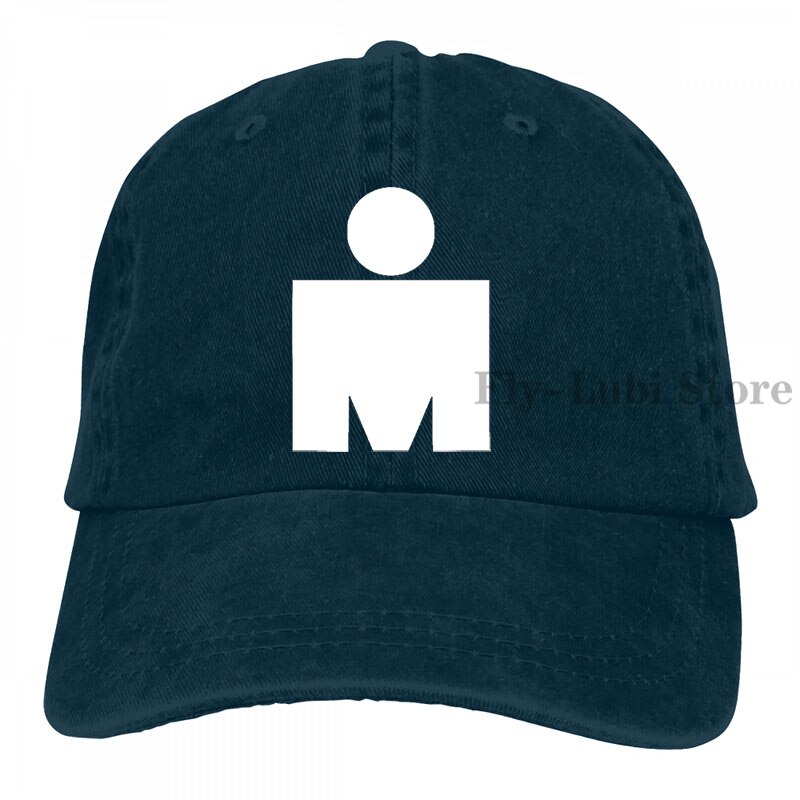 Ironman Symbol Triathlon Baseball cap men women Trucker Hats adjustable cap: 2-Navy