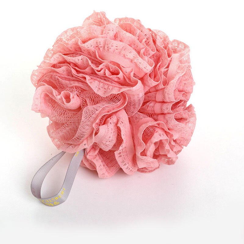 Lichaam Schoon Bad Puff Mesh Zeepdispenser Huidvriendelijke Wassen Douche Hulpmiddel Exfoliërende Bad Spons Comfortabel Bad Scrub Bal: B-pink