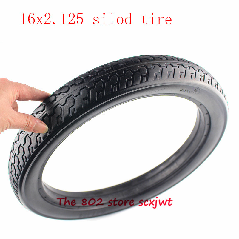 16 inch band 16*2.125 solid band Elektrische Voertuig band 16x2.125 Non inflatie tubeless tyre past Vouwen elektrische fiets E-bike
