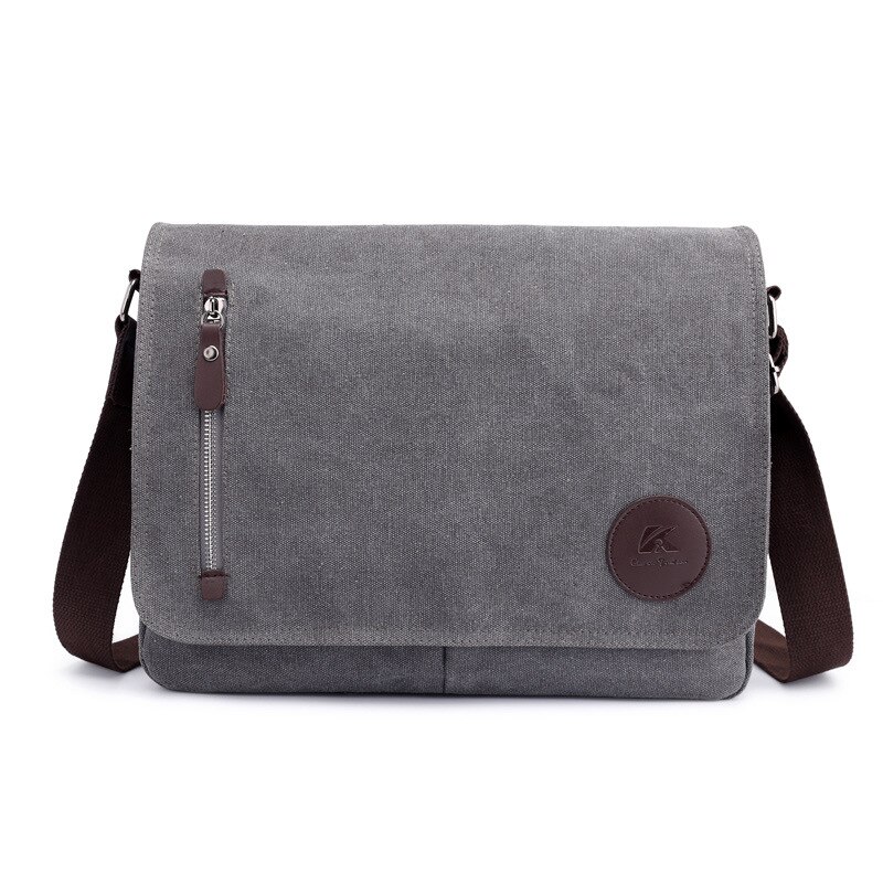 Vintage Canvas Aktetas Mannen Zakelijke Kantoor Crossbody Tassen Casual Cover Schoudertassen Envelop Mannelijke Bestand Werk Tas Retro 2022: GRAY