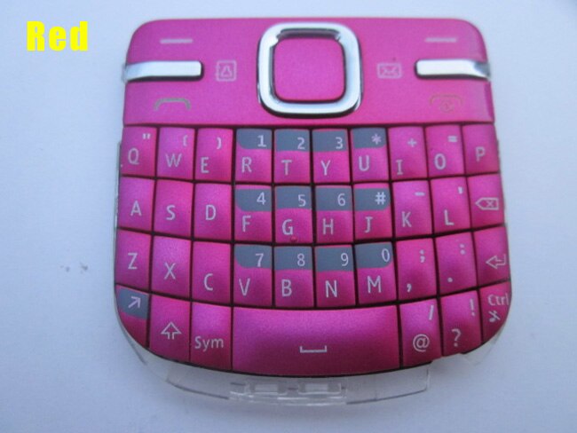 Ymitn-funda para teléfono móvil, carcasa para teclados, botones para Nokia C3, C3-00, C3 00, color negro, azul, dorado, rojo y blanco,