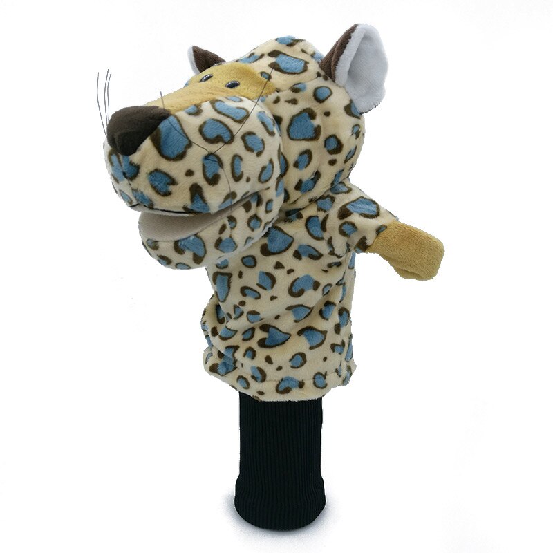 Spotted Leopard Golf Head Cover Fit Reg Fairway Woods Long Head Sleeve Headcover Animal Mascot Novelty Cute