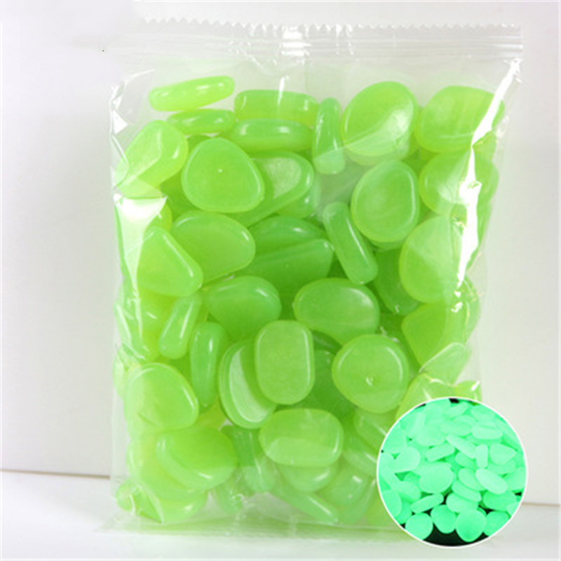 100Pcs Glow in the Dark Garden Pebbles Glow Stones Rocks for Walkways Garden Path Patio Lawn Garden Yard Decor Luminous stones: 5