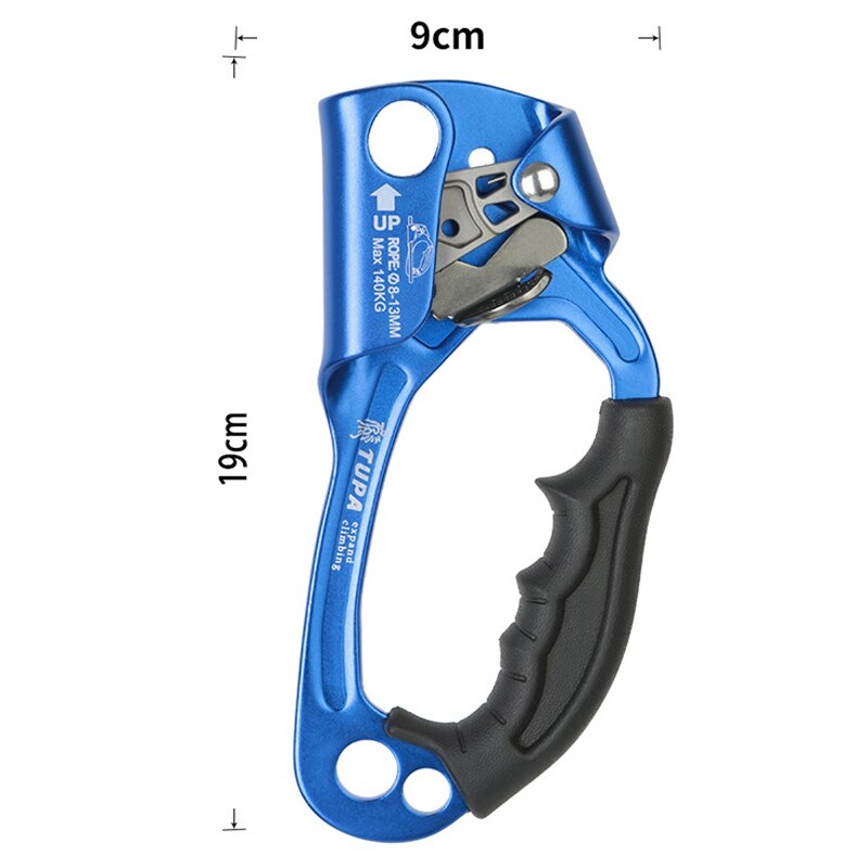 Uitrusting voor buitensporten rotsklimmen rechterhand stijgklem apparaat bergbeklimmer handvat stijgklem