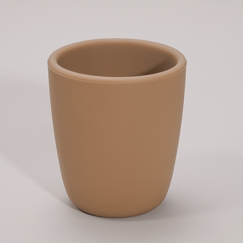 Taza de agua para bebé, vaso portátil de silicona para alimentación infantil, de grado alimenticio, Color sólido: 002 caly