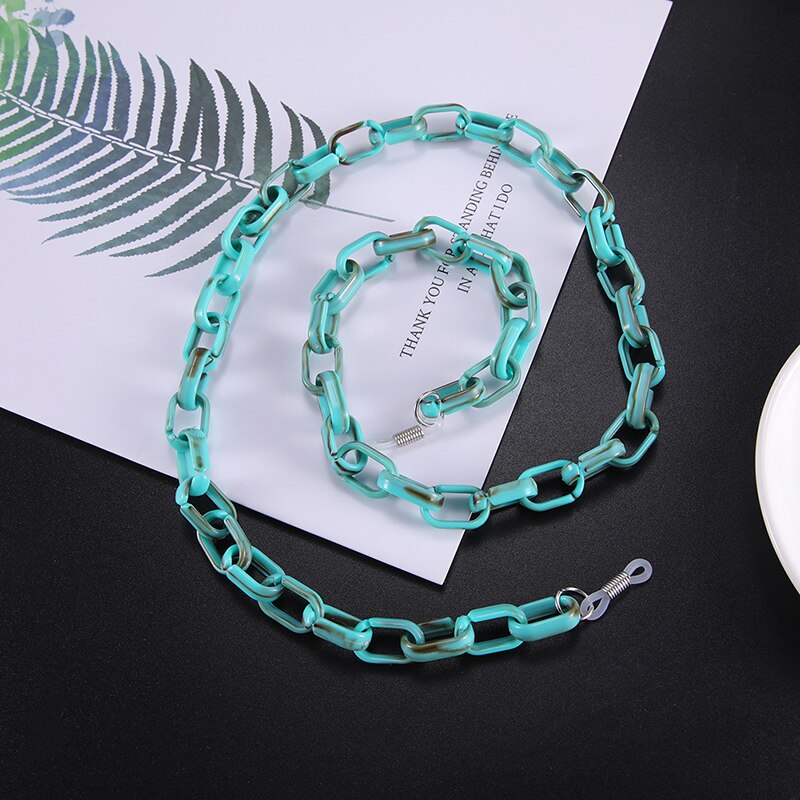 Teamer akryl solglasögon kedja dam glasögon läsglasögon kedjor glasögon snörhållare nackrem lanyard