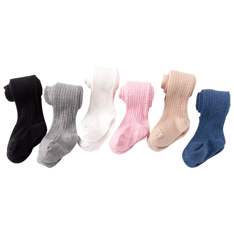 0 a 8 anos outono cor sólida collants para meninas penteados algodão collants para crianças 6 cores branco toddlers meia-calça do bebê