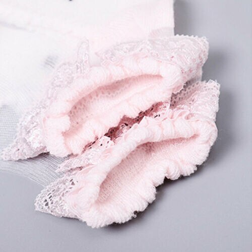 Lovely Super Cute Princess Lace Ruffle Frilly Ankle Socks-White Lace Mesh Baby Girl Socks 0-6Y
