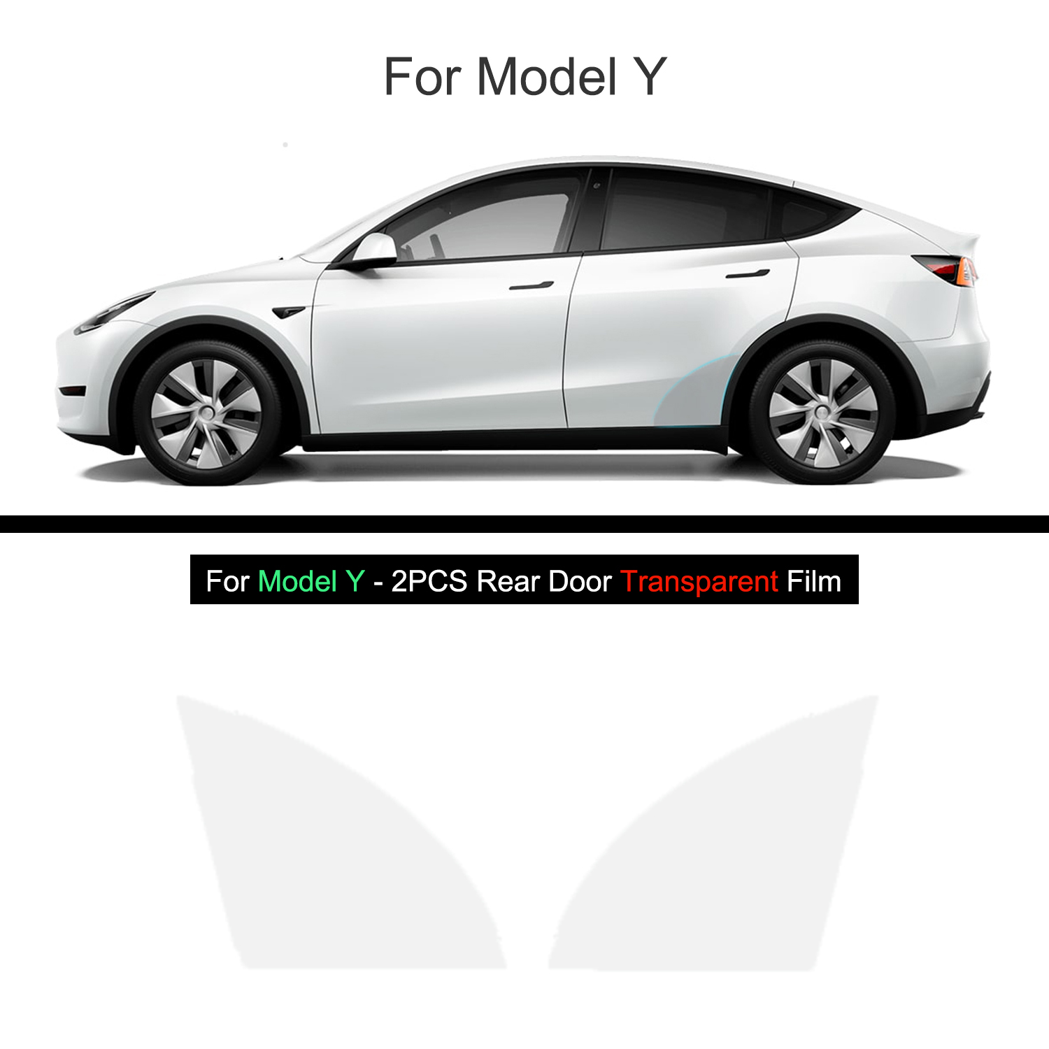 Schwarz TPU Auto Körper Schutz Film Unsichtbare Für Tesla Modell 3/Y -2023 Vorne Hinten Tür Erweiterte transparente Auto Kleidung einstellen: Gelb