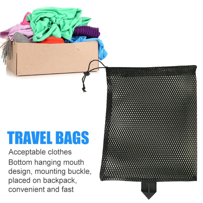 Mesh Laundry Shoes Bags Outdoor Camping Package Ultralight Mesh Stuff Sack Drawstring Storage Bag lavadora de zapatillas