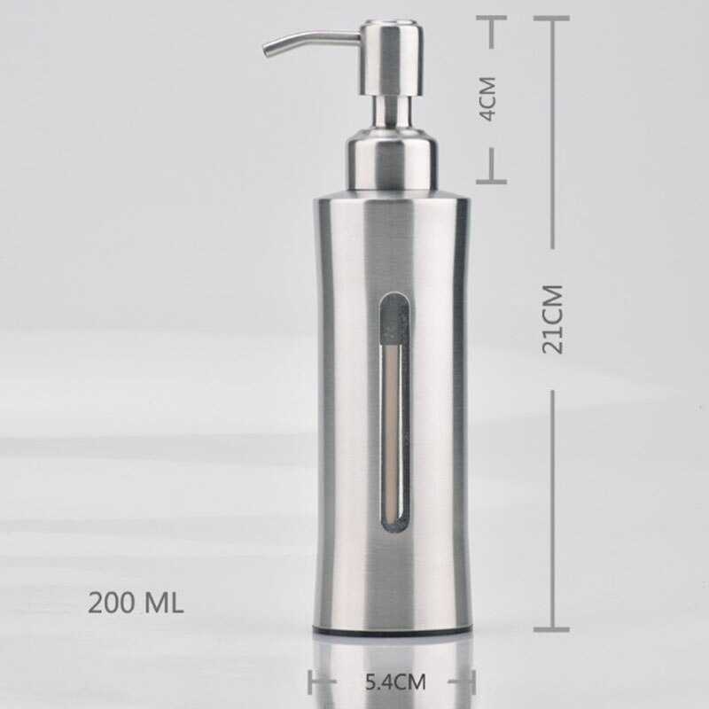 Handzeepdispenser , 7oz / 200 ml roestvrijstalen zeepdispensers, navulbare keukenzeepdispenser voor etherische olie