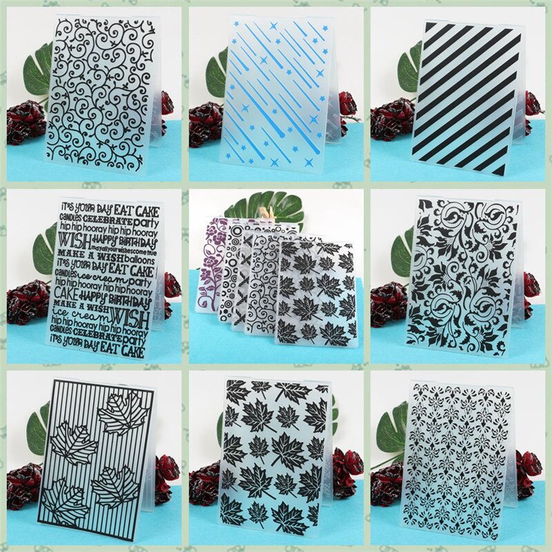 Modèle de dossier de gaufrage en plastique, fleurs de gloire du matin, pour Scrapbooking, carte d'album Photo en papier, décoration de fond