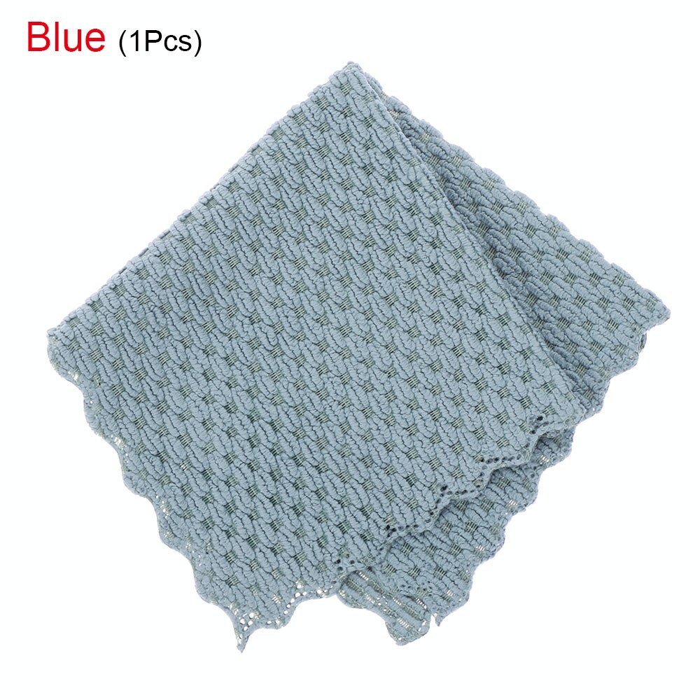 1PC Anti-grease Dish Cloth Bamboo Fiber Washing Towel Scouring Pad Kitchen Household Supplies Cleaning Rags Tools 4 Styles