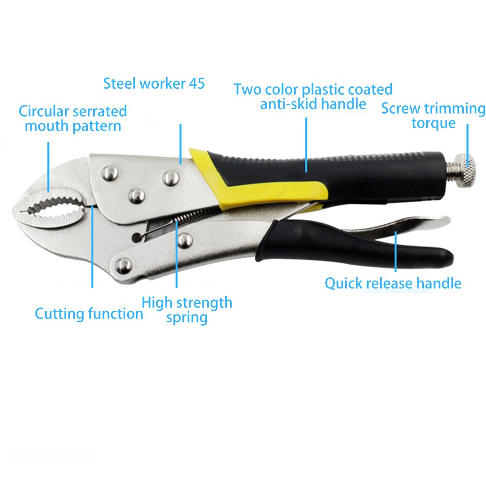 10 inch Pro Straight Jaw Lock Locking Mole Pliers Vise Vice Grips Pliers Welding Hand Tool Wire Cutter Supplies