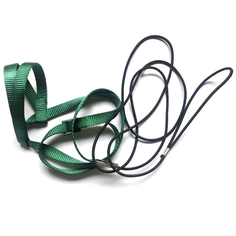 Correa de arnés para pájaros y loros, correas de tracción voladoras para exteriores, banda ajustable Anti-entrenamiento, cuerda de mordida: Verde / S