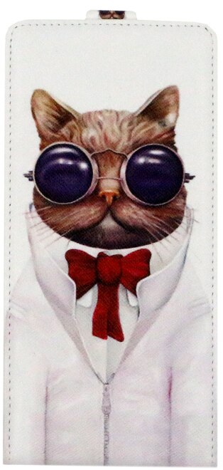 Cartoon Patroon Flip Leather Case Voor ASUS ZenFone Gaan ZB452KG ZB450KL ZB452 452 KG 452 Reliëf flip telefoon cover TPU case: Mr cat