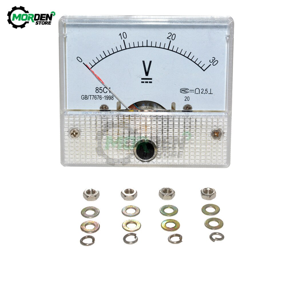 85C1 DC Analog Panel Voltmeter Ammeter Amp Volt Meter Gauge 0-30V 0-50V 0-5A 0-10A