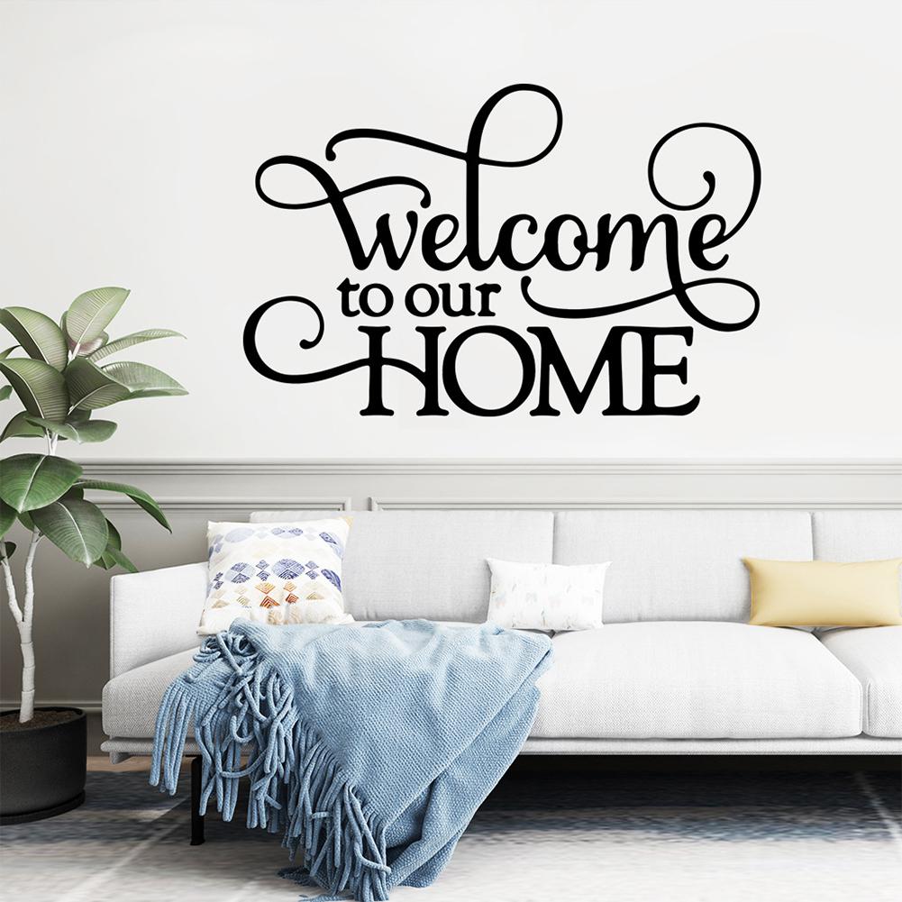 AsyPets Welcome to Our Home Wall Sticker Home Waterproof Decal Decoration