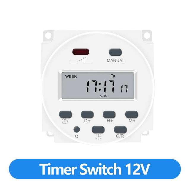 GTHURCS 220V 110V 24V 12V CN101A minuterie interrupteur numérique LCD minuterie de puissance Programmable minuterie relais 16A CN101: Beige