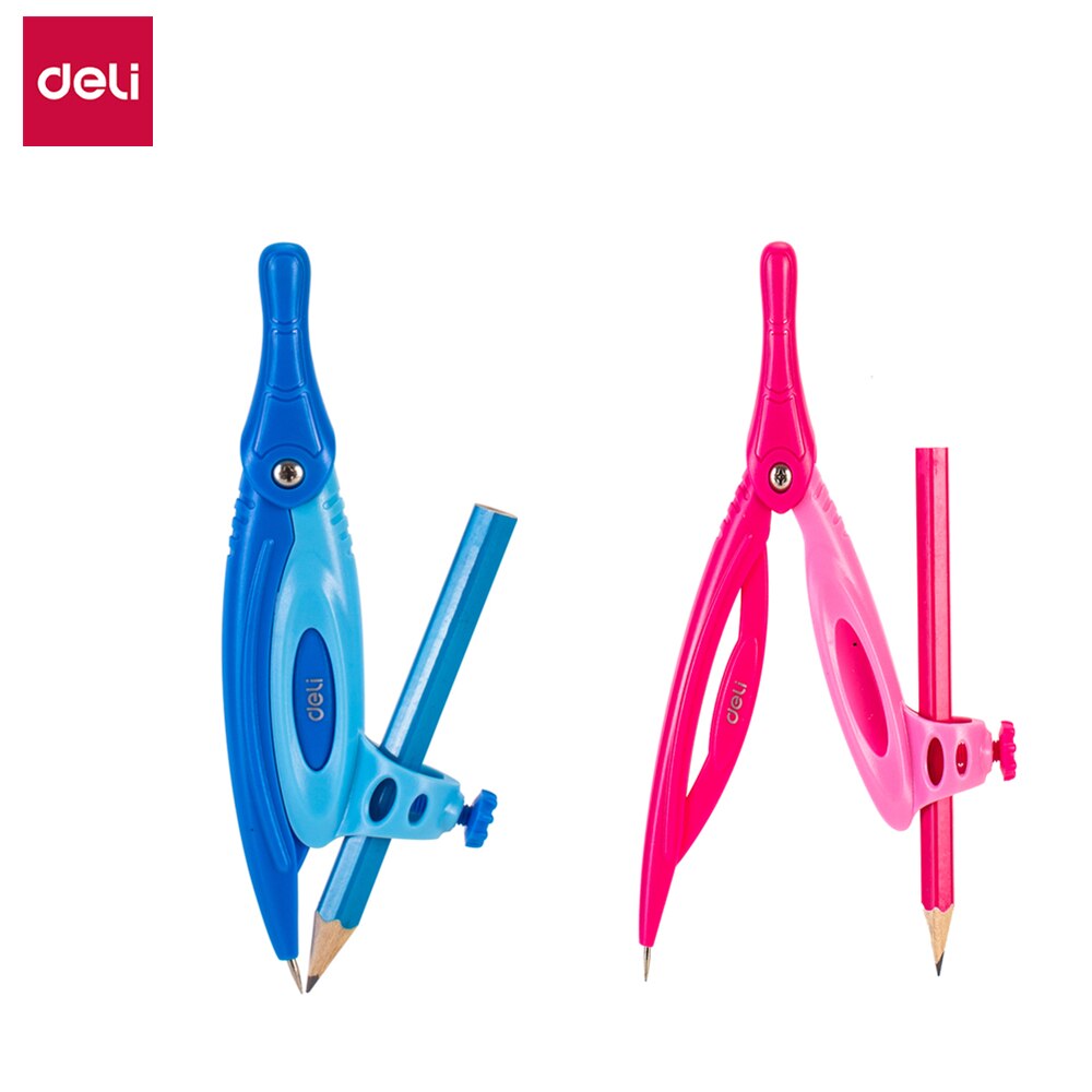 Deli – boussole EG20102 avec crayon mécanique en plastique, 2 pièces 2C