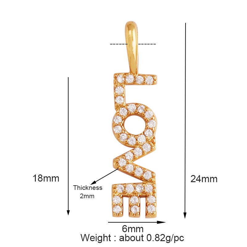 Fine LOVE KISS BABY ANGEL DEAR MAMA LUCKY Letter Charm Pendant Jewelry, Trendy Necklace Accessories Hand Making Supply K50: GRAY