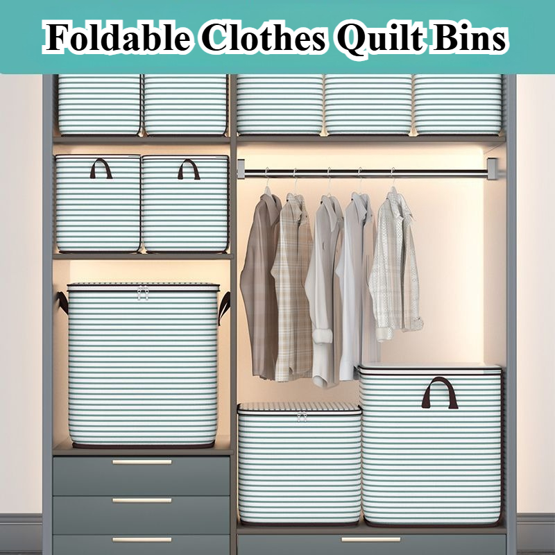 Beutel-Aufbewahrungstaschen-Organizer, der zum Aufbewahren von täglichen Bedarfs mit Deckeln, Reißverschluss, faltbar, hohe Kapazität, für Kleidung, Decke-Behälter