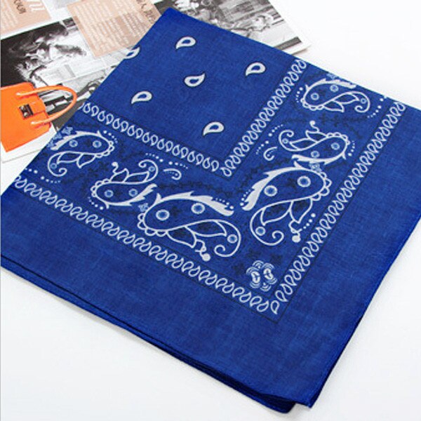 Unisex Hip Hop Black Bandana Headwear Hair Band Neck Scarf Wrist Wraps Square Scarves Print Handkerchief Square Bandana: A-18