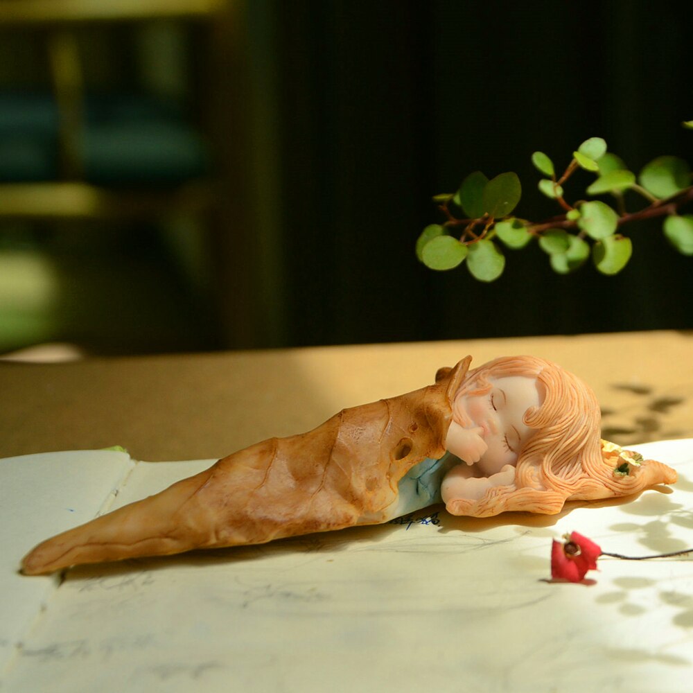 Hverdagssamling engel figur miniatyr fe hage ornament blad baby juletre dekorasjon for hjemme jul