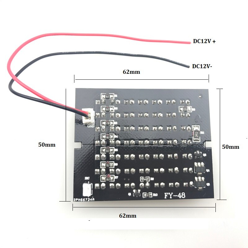 850nm IR Infrared Light LED Board illuminator Night Vision 48 IR LED CCTV Fill Light