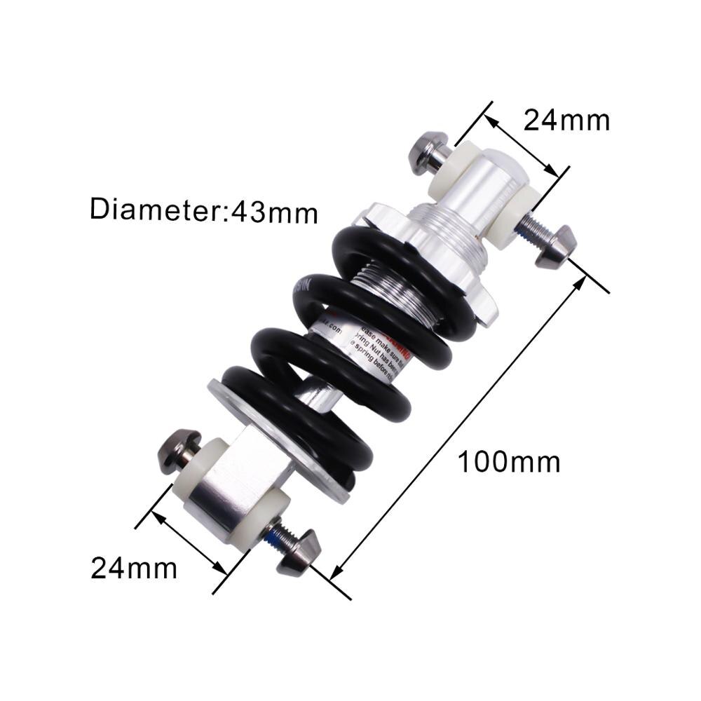 Mountain Bike Rear Shock Suspension Frame Bumper Spring Shock Absorber Bicycle Parts Rear Shock 100/125/135/150mm 1000LBS BZR002: 100-1000LBS