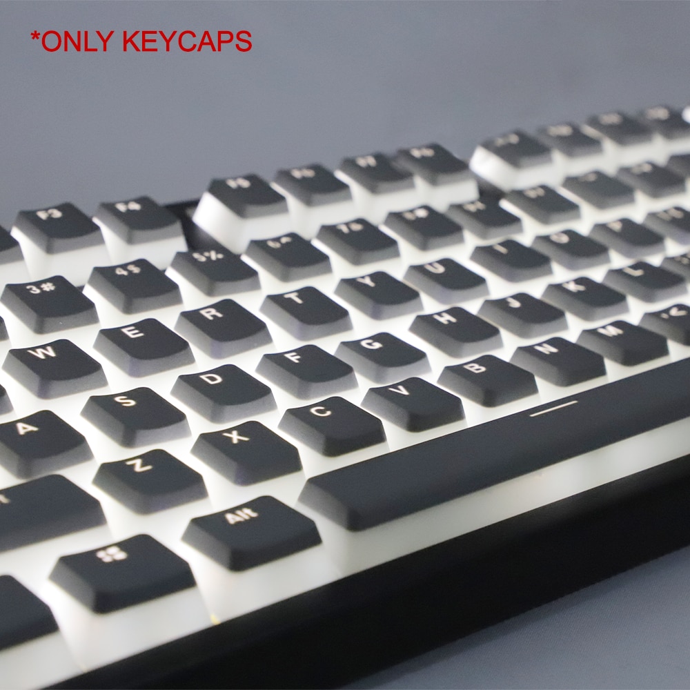 Pudding Keycap for Mechanical Keyboard 108 Keys Gray Transparent Backlight Suit for Anne Pro 2 GK61 SK61 GK64 PC Game