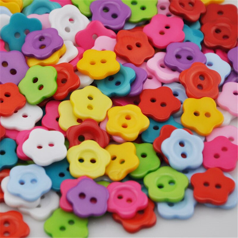 100PCS mix Assort Plastic Sewing Buttons, For Scrapbooking Sewing Craft Sewing Accessories Appliques PH98: Color 17